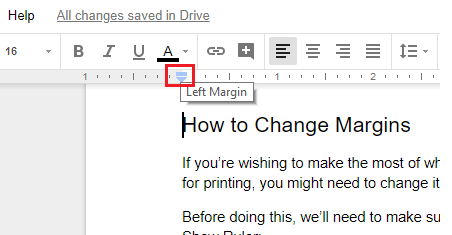 google docs change margins left margin